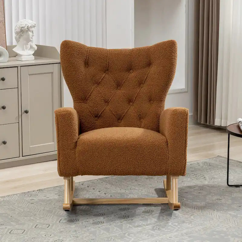 Fauteuil à bascule capitonné, canapé une place, fauteuil à bascule d'appoint