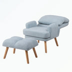 Fauteuil d'appoint avec repose-pieds et dossier réglable