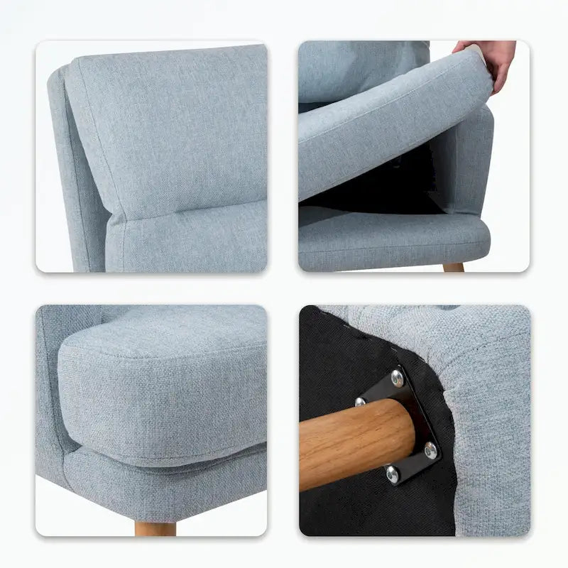 Fauteuil d'appoint avec repose-pieds et dossier réglable