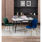 Porthos Home Cace Velvet Gold Leg Dining Chair