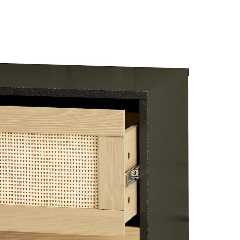 Commode en rotin à 6 tiroirs, Chambre, Salon