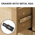 Commode en rotin à 6 tiroirs, Chambre, Salon