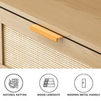 Commode en rotin à 6 tiroirs, Chambre, Salon