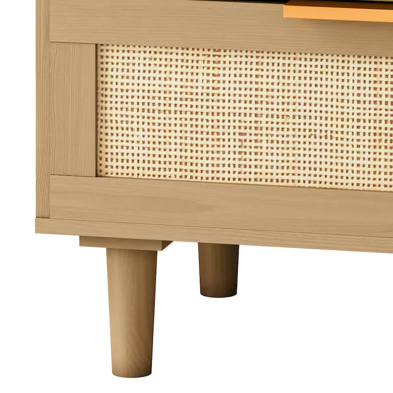 Commode en rotin à 6 tiroirs, Chambre, Salon