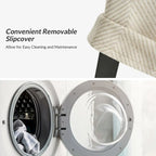 Chaise de salle à manger Alethea avec housse rembourrée et pieds en bois massif, par HULALA HOME