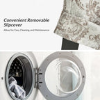 Chaise de salle à manger Alethea avec housse rembourrée et pieds en bois massif, par HULALA HOME