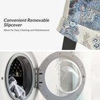 Chaise de salle à manger Alethea avec housse rembourrée et pieds en bois massif, par HULALA HOME