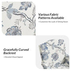 Chaise de salle à manger Alethea avec housse rembourrée et pieds en bois massif, par HULALA HOME