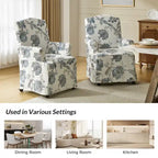 Chaise de salle à manger Alethea avec housse rembourrée et pieds en bois massif, par HULALA HOME