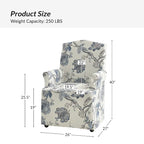 Chaise de salle à manger Alethea avec housse rembourrée et pieds en bois massif, par HULALA HOME