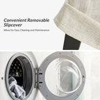 Chaise de salle à manger Alethea avec housse rembourrée et pieds en bois massif, par HULALA HOME