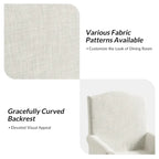 Chaise de salle à manger Alethea avec housse rembourrée et pieds en bois massif, par HULALA HOME