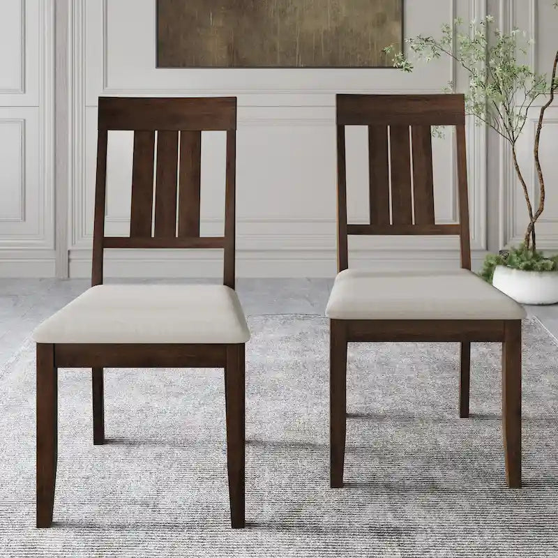 CraftPorch Classic Wooden Dining Chairs (Set of 2) - N/A