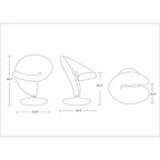 Fauteuil pivotant Manhattan Comfort Curl en laine mélangée chromée (lot de 2)