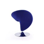 Fauteuil pivotant Manhattan Comfort Curl en laine mélangée chromée (lot de 2)