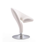 Fauteuil pivotant Manhattan Comfort Curl en laine mélangée chromée (lot de 2)