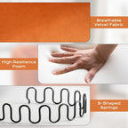 Ouyessir Ensemble de 2 fauteuils pivotants en forme de tonneau, fauteuil d'appoint rembourré à 360 degrés avec accoudoirs en tissu