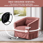 Ouyessir Ensemble de 2 fauteuils pivotants en forme de tonneau, fauteuil d'appoint rembourré à 360 degrés avec accoudoirs en tissu