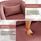 Ouyessir Ensemble de 2 fauteuils pivotants en forme de tonneau, fauteuil d'appoint rembourré à 360 degrés avec accoudoirs en tissu