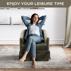 Ouyessir Ensemble de 2 fauteuils pivotants en forme de tonneau, fauteuil d'appoint rembourré à 360 degrés avec accoudoirs en tissu