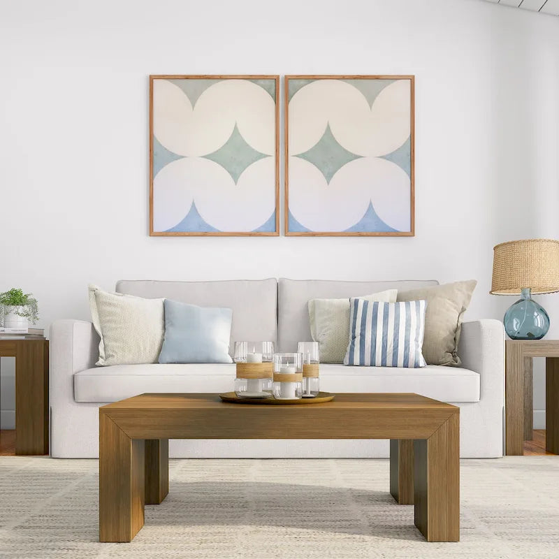 Table basse rectangulaire moderne Plank and Beam - 40 x 20