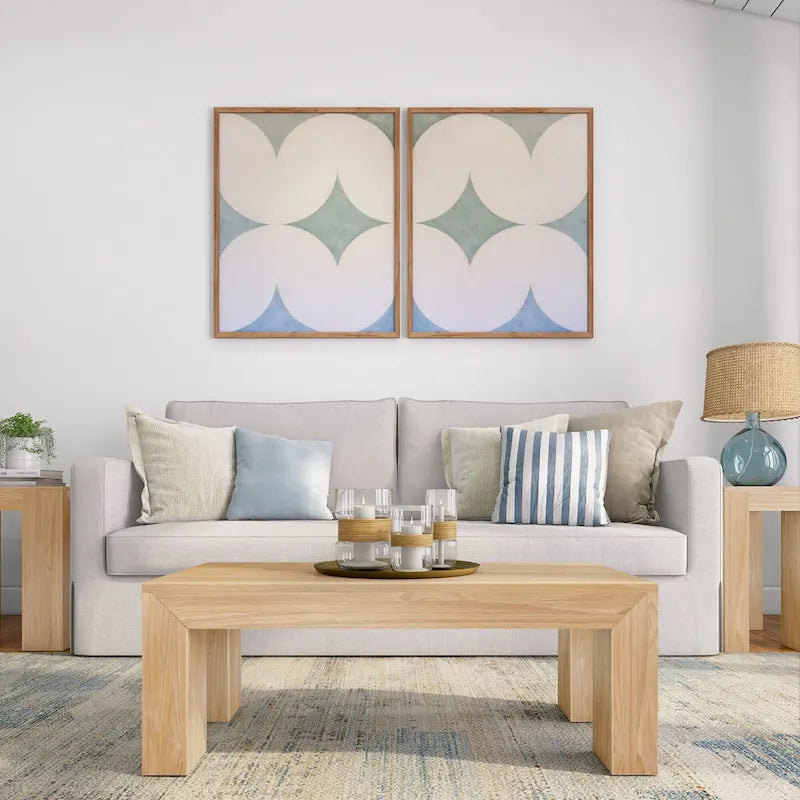 Table basse rectangulaire moderne Plank and Beam - 40 x 20