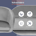 Chaise de coiffeuse pivotante moderne en velours, réglable en hauteur
