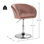 Chaise de coiffeuse pivotante moderne en velours, réglable en hauteur