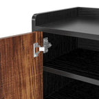 Meuble à chaussures à 5 niveaux avec portes, rangement pour 25 paires de chaussures en bois blanc