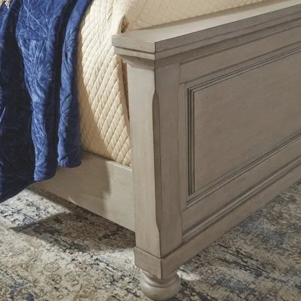 Lit à panneaux gris clair gris bruni The Gray Barn Canterbury