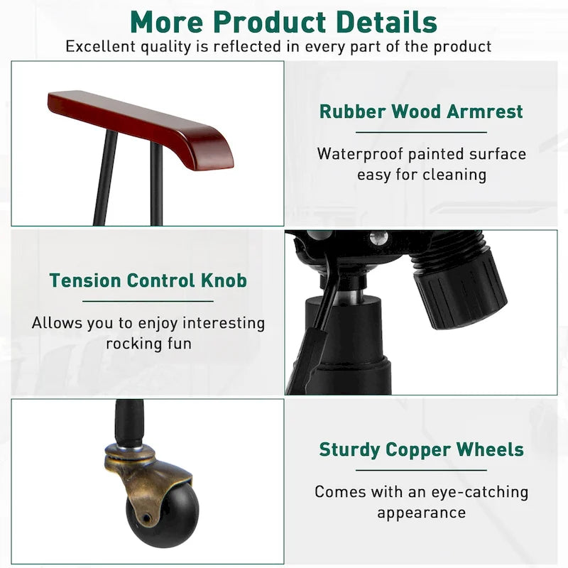 Chaise de bureau pivotante en velours pour la maison, réglable en dossier mi-haut, chaise de loisirs