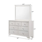 Ensemble de chambre à coucher Kym 4 pièces Frost LED en similicuir capitonné