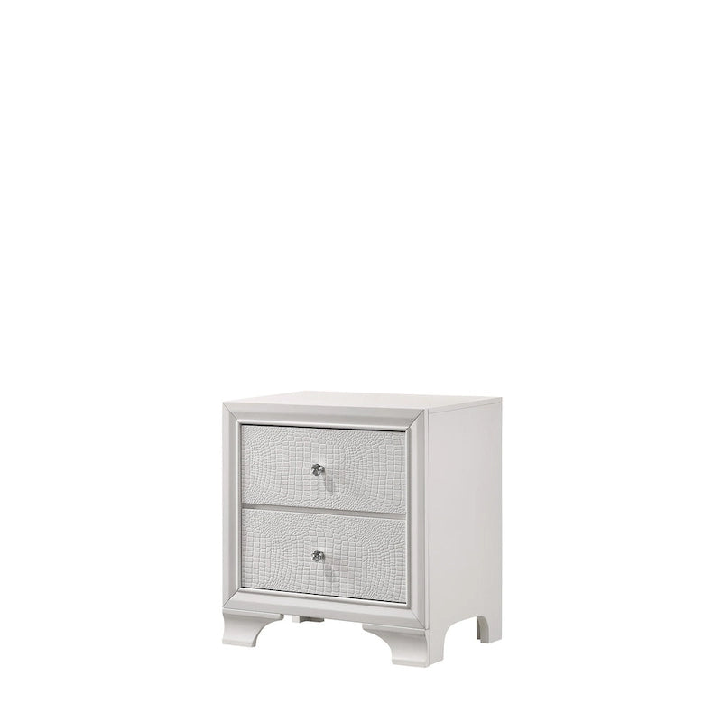 Ensemble de chambre à coucher Kym 4 pièces Frost LED en similicuir capitonné