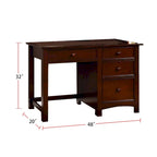 Bureau en bois à quatre tiroirs