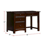Bureau en bois à quatre tiroirs