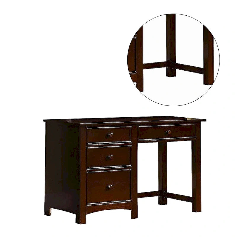 Bureau en bois à quatre tiroirs