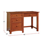 Bureau en bois à quatre tiroirs
