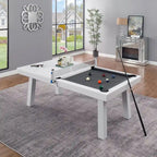 Table de billard Laguna 2,44 m (8 pi) en ardoise, utilisable en intérieur et en extérieur, avec plateau repas et accessoires.