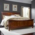 Rustic Traditions Sleigh Bed in Rustic Cherry