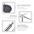 Fauteuil de bureau Porthos Home Taio en velours festonné avec piètement en nylon