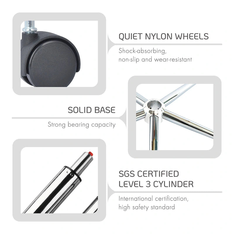 Fauteuil de bureau Porthos Home Taio en velours festonné avec piètement en nylon