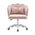 Fauteuil de bureau Porthos Home Taio en velours festonné avec piètement en nylon