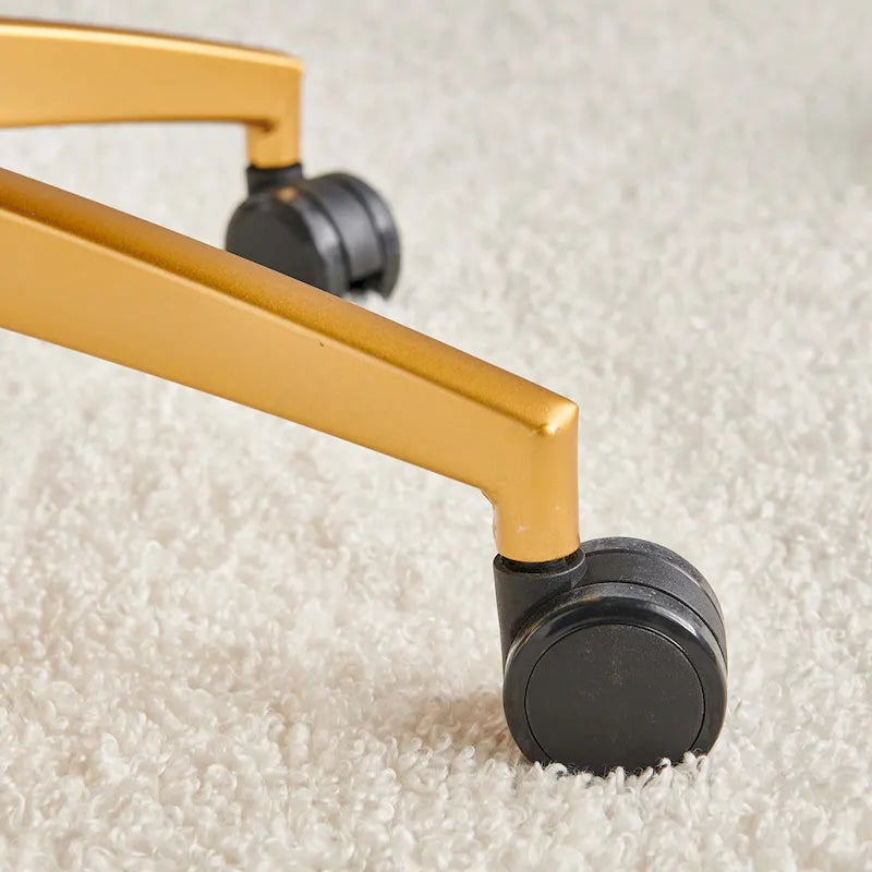 Chaise de bureau LUXMOD en similicuir, structure dorée, réglable et pivotante