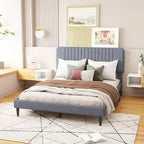 Lit plateforme rembourré Queen Size