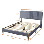 Lit plateforme rembourré Queen Size