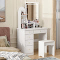 31.5 Wide Dresser Makeup Vanity With Stool and Touching Light Mirror - 31.5W