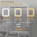 Coiffeuse de 80 cm de large avec tabouret et miroir lumineux tactile - 80 cm de large