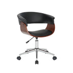 Fauteuil de bureau Carson Carrington Sauoarkrokur en similicuir avec piètement chromé