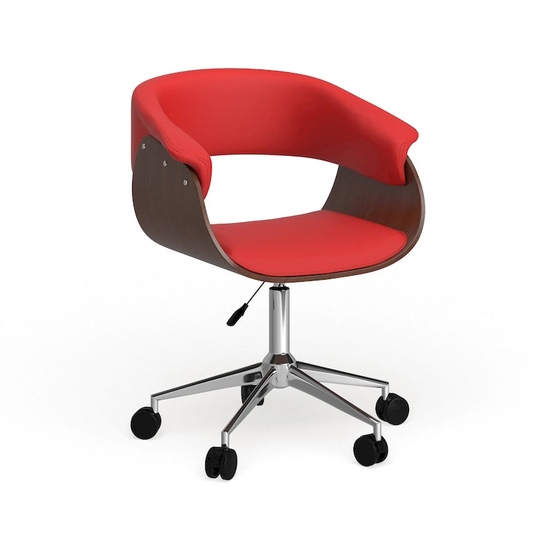 Fauteuil de bureau Carson Carrington Sauoarkrokur en similicuir avec piètement chromé