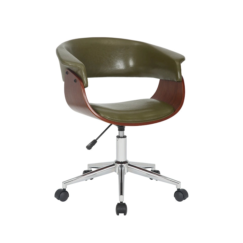 Fauteuil de bureau Carson Carrington Sauoarkrokur en similicuir avec piètement chromé
